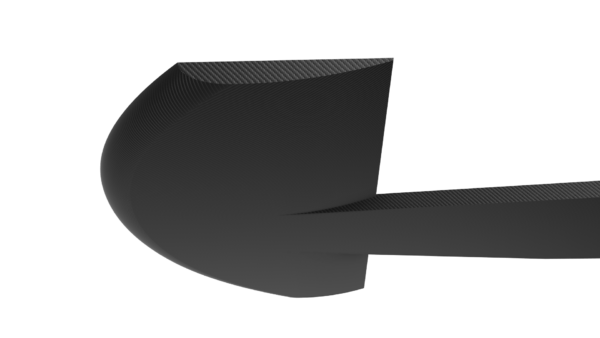 Carbon fiber front splitter underside